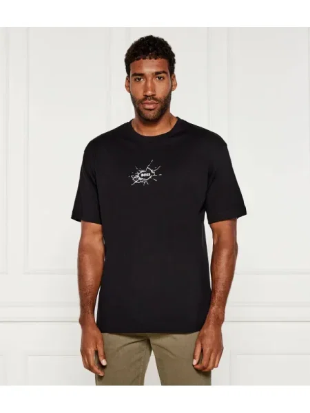 BOSS ORANGE Tricou Te_voyage negru