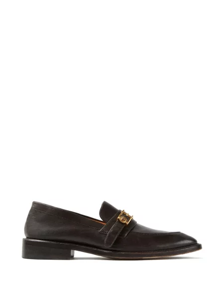 Pantofi loafer Versace din piele maro