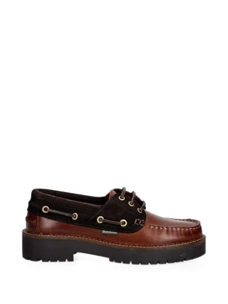 Pantofi Barbour cu șireturi din dantelă chunky maro