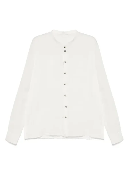Ленена риза Label Under Construction бяло