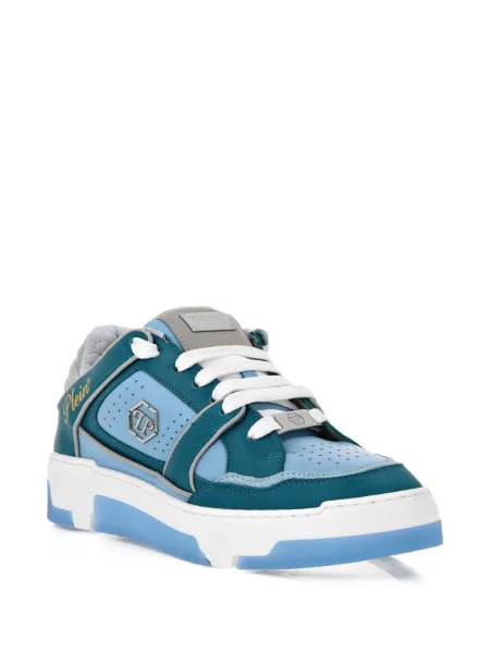 Sneakerși Philipp Plein din piele albastru