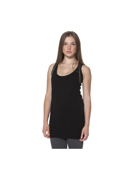 Top Fred Perry wełniany na ramiączkach czarny