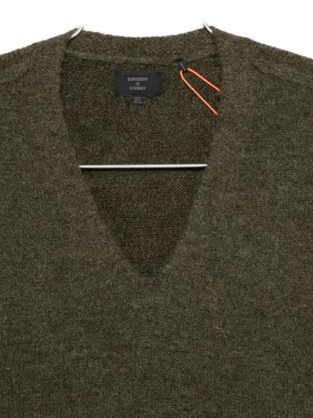 Rochie Superdry cu decolteu în V de costum verde