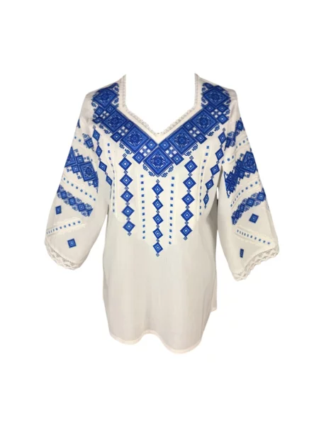 Rody’s forever Bluză tradițională Oktoberfest Damenbluse weiß/blau XL' alb