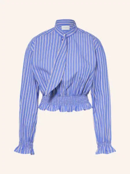 Claudie Pierlot Bluzka Koszulowa Z Falbanami blau beżowa
