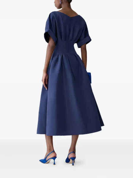 Костюм миди рокля Carolina Herrera до коляното синьо