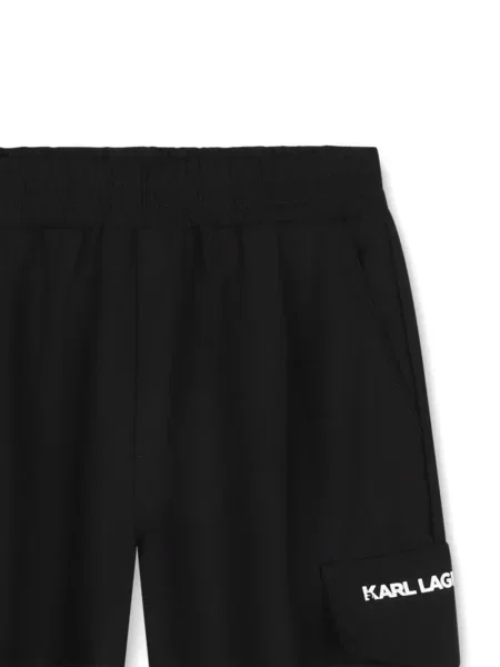 Pantaloni cargo copii Karl Lagerfeld negru