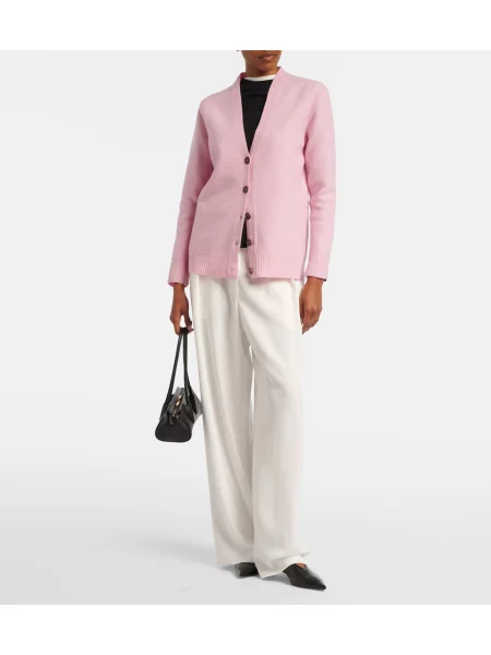 Cardigan Jil Sander de lână roz