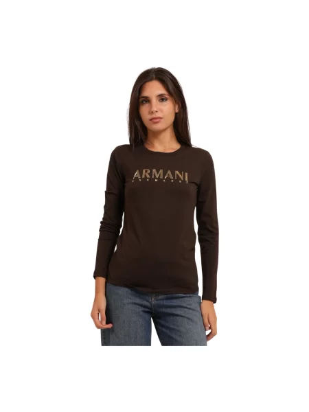Armani Exchange longsleeve brązowa