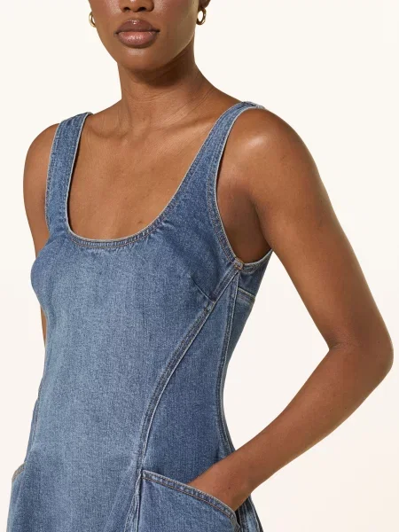 Self-Portrait Sukienka Jeansowa blau niebieska