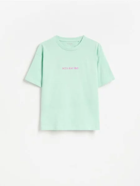 Reserved Tricou cu adaos de verde-pal verde