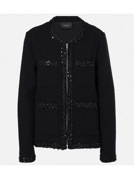Volnena jakna Giambattista Valli črna