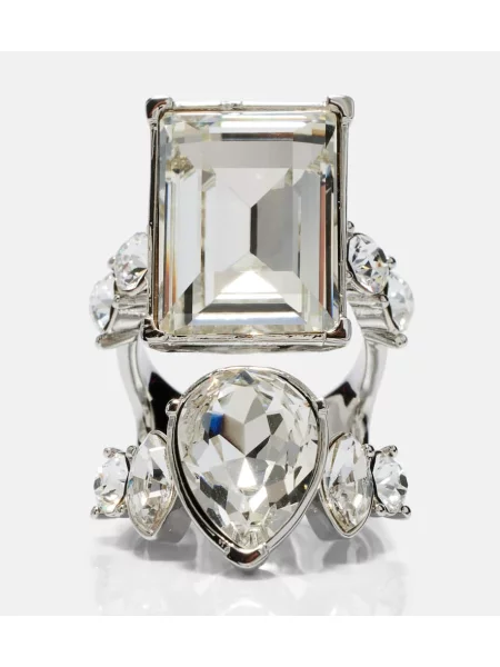 Inel Mcqueen de cristal argintiu