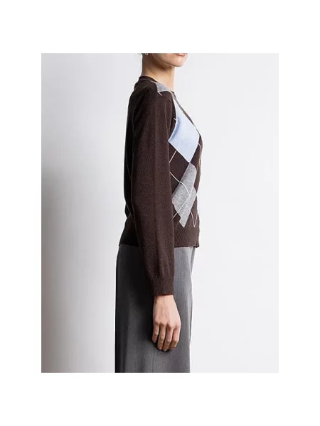 Sweter Kaos wełniany z wzorem argyle