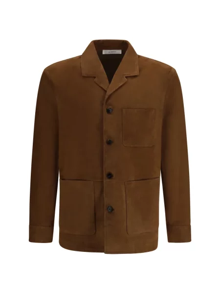 Велурен риза с яке Umit Benan кафяво