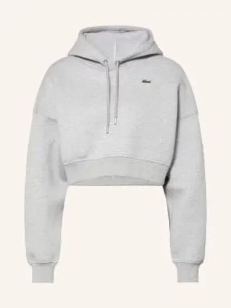 Lacoste Oversized Mikina S Kapucí šedá