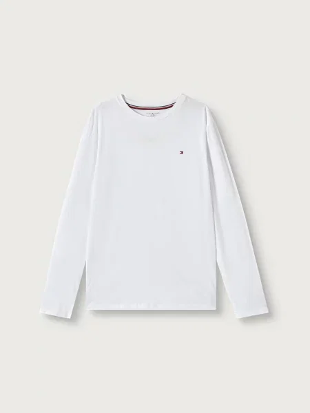 Tommy Hilfiger majica dugih rukava za djecu od pamuka bijela