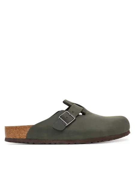 Birkenstock Чехли Boston Тъмнозелен