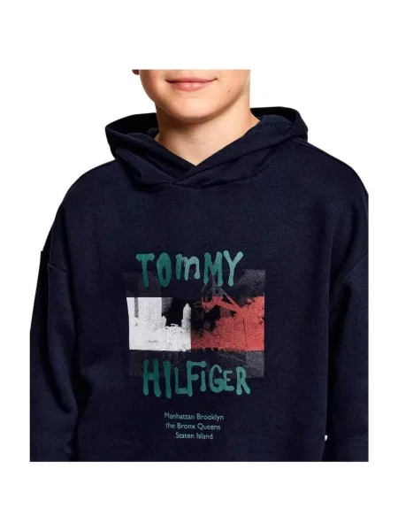 Geacă copii Tommy Hilfiger albastru