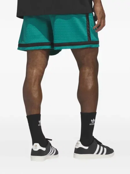 Csíkos hálós póló Adidas nyomtatás barna