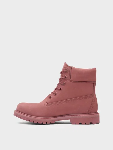 Ботинки Timberland из нубука красные