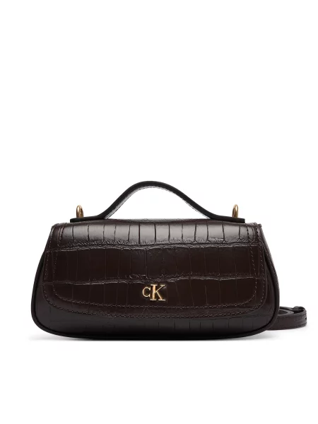 Top Calvin Klein z ekologickej kože hnedá