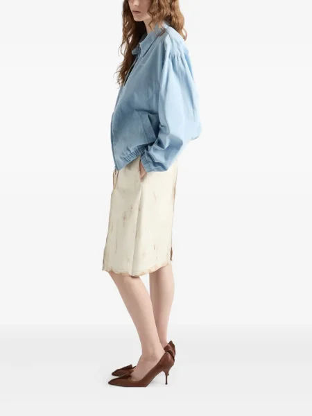 Haftowana kurtka Prada niebieska