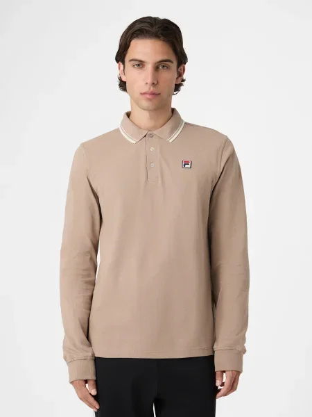 FILA Tricou Biella maro deschis alb