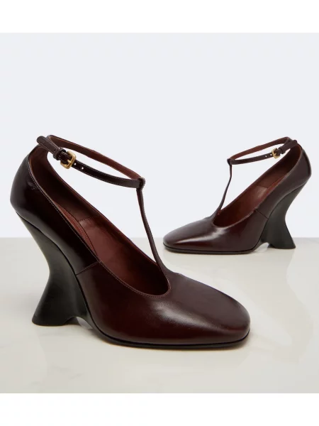 Usnjene naramnica salonarji Dries Van Noten rjava