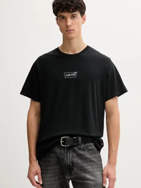 Тениска Levi's с принт черно