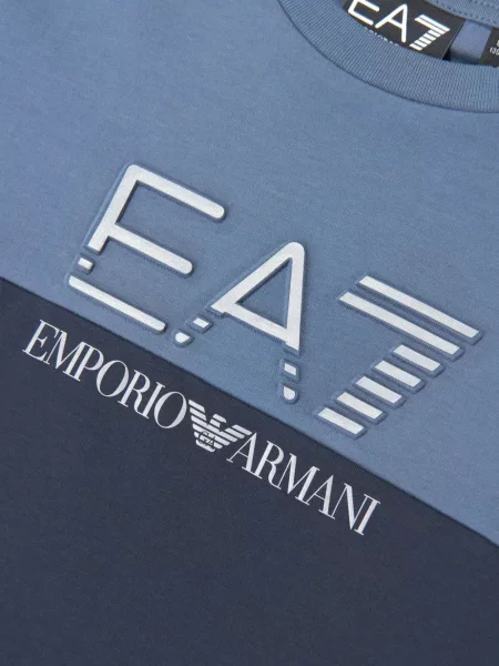 Koszulka dziecięca Emporio Armani niebieska