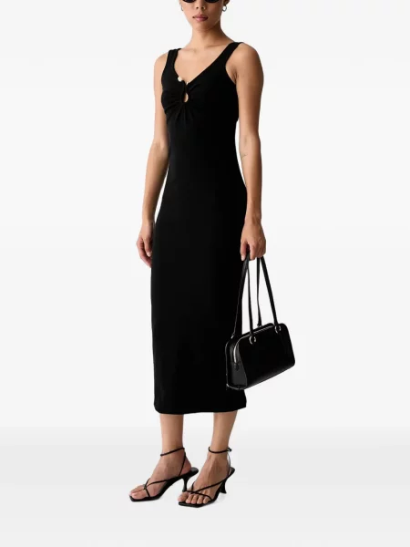 Rochie midi Bardot negru