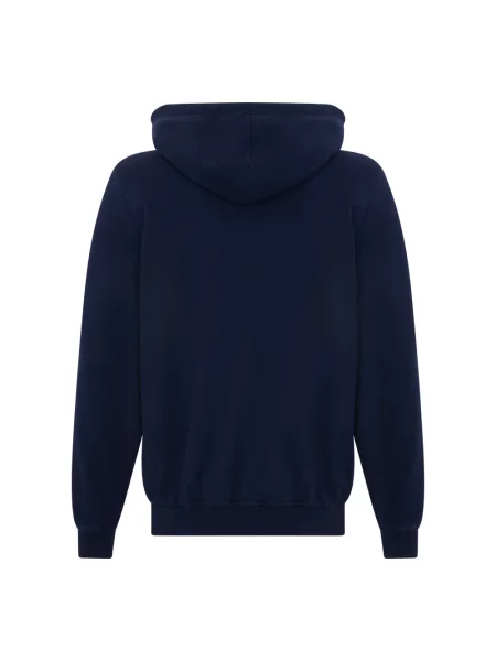 Sweter Fedeli z kapturem niebieski