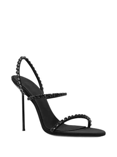 Pantofi cu toc Paris Texas de cristal negru