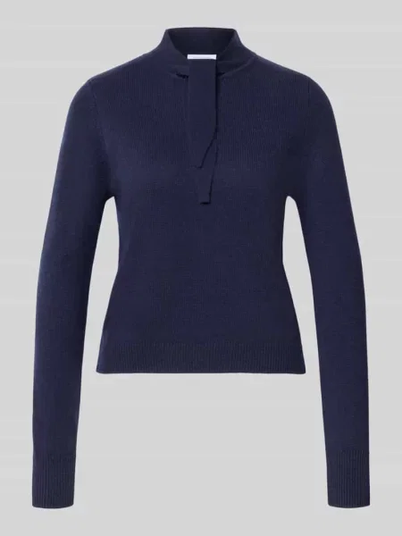 Sweter w kroju regular fit z mieszanki wełny z domieszką kaszmiru Rich & Royal granatowy