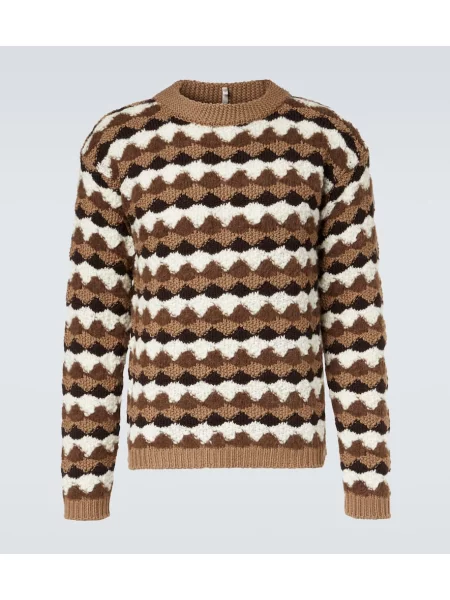 Volneni pulover Moncler Grenoble rjava