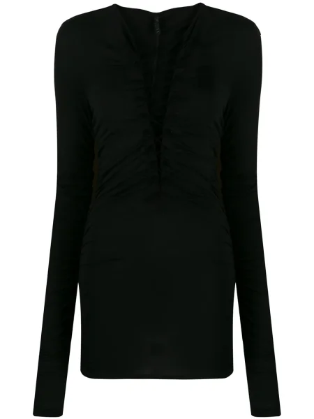 Długi top Unravel Project sznurowany koronkowy czarny