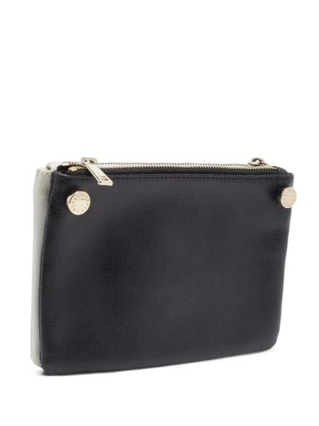 Δερμάτινος clutch Furla μαύρο