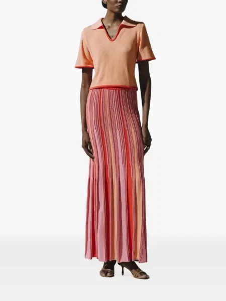 Fusta maxi Baobab tricotate roz