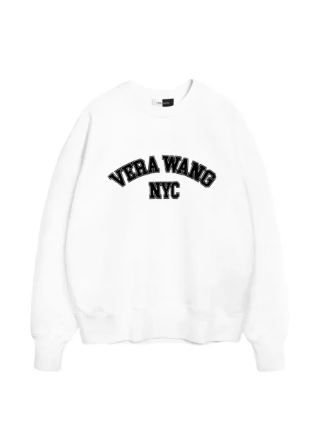 Hanorac crewneck Vera Wang alb