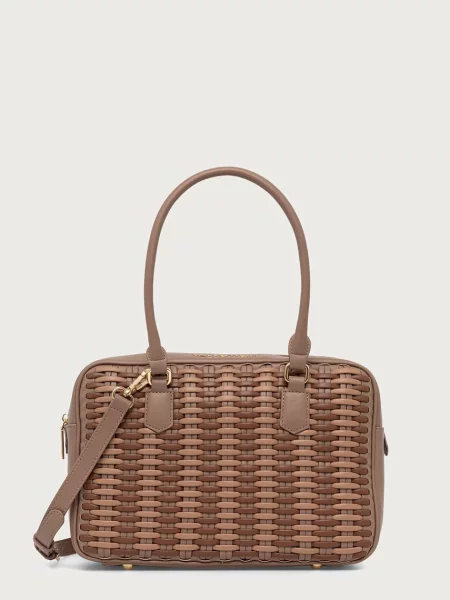 Valentino Bags crossbody kabelka dámska z imitácie kože ALE béžová