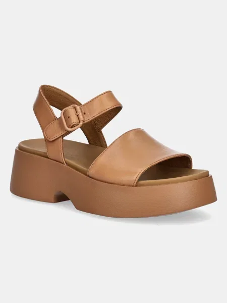 Кожени сандали Camper Tasha бежово