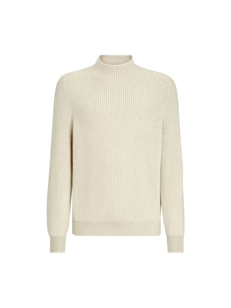 Sweter z golfem Brunello Cucinelli beżowy