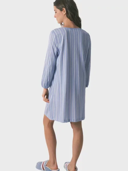 Смугаста нічна сорочка Women'secret блакитна