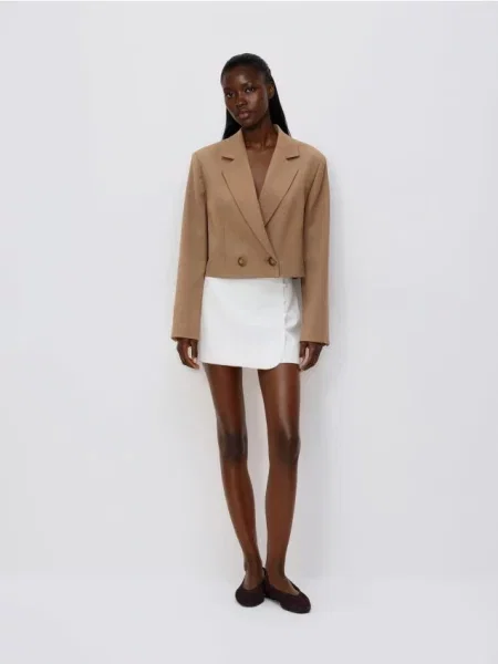 Reserved Спідниця-шорти з додаванням білий