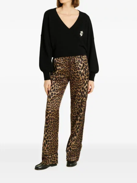 Pantaloni Dmn Paris cu imagine cu model leopard galben