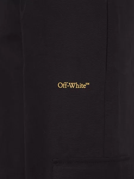 Off-White Bojówki Bookish Diag schwarz białe