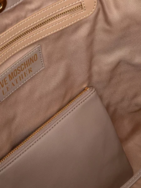 Кожаная сумка шоппер Love Moschino