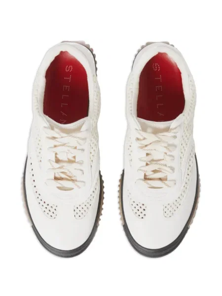 Sneakerși Stella Mccartney cu șireturi plasă alb