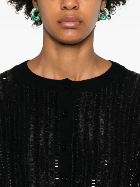 Cardigan Ermanno Scervino cu paiete negru